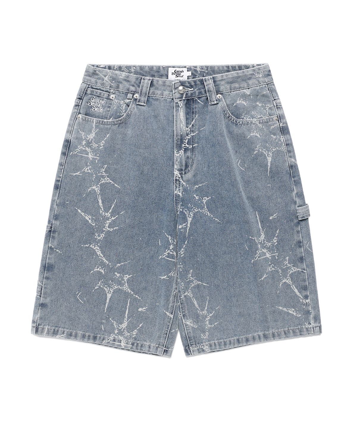 카비시(CAVISH) PRINTED CARPENTER DENIM SHORTS BLUE(CV2EMUD160A)