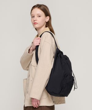 스트링 포켓 슬링 백팩 (블랙)