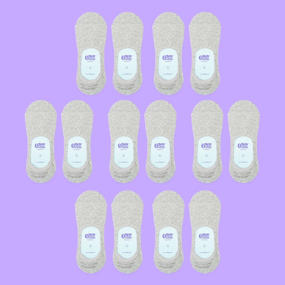 오드삭스(ODDSOCKS) [7PACK] 남녀공용 에센셜 페이크삭스 그레이