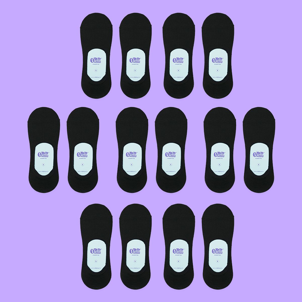 오드삭스(ODDSOCKS) [7PACK] 남녀공용 에센셜 페이크삭스 블랙