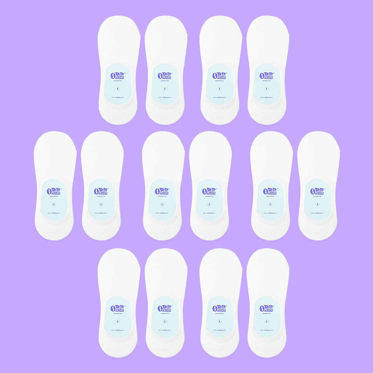 오드삭스(ODDSOCKS) [7PACK] 남녀공용 에센셜 페이크삭스 화이트