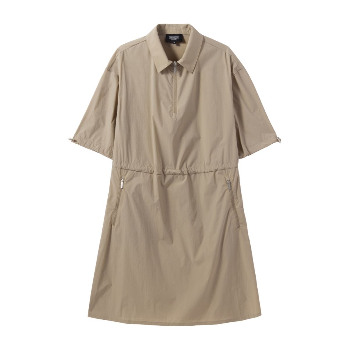 브롬톤 런던(BROMPTON LONDON) W HALF ZIP DRESS - BEIGE (P242WOP354)