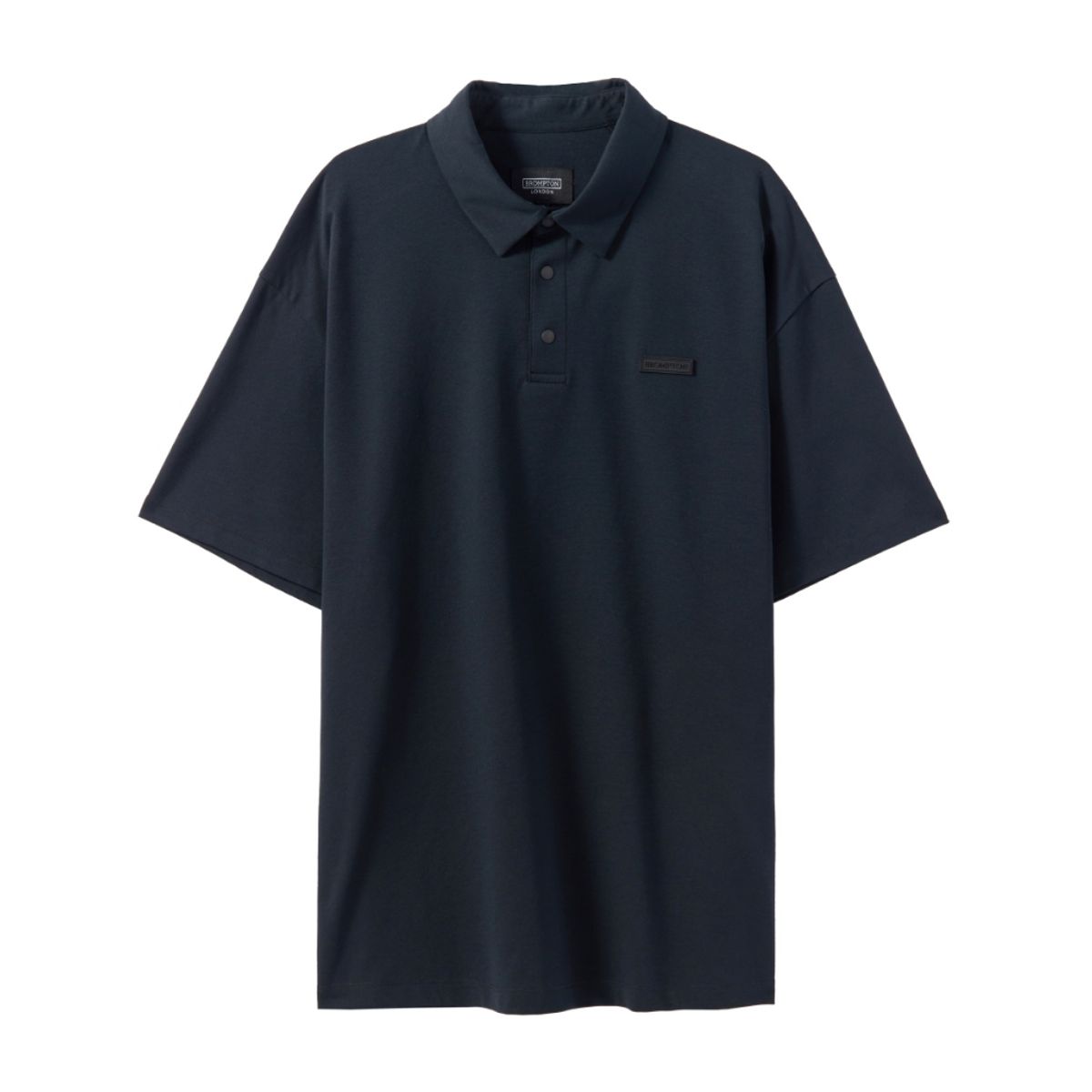 브롬톤 런던(BROMPTON LONDON) SUPIMA STRETCH COLLAR T-SHIRT - BLACK (P242UPL120)