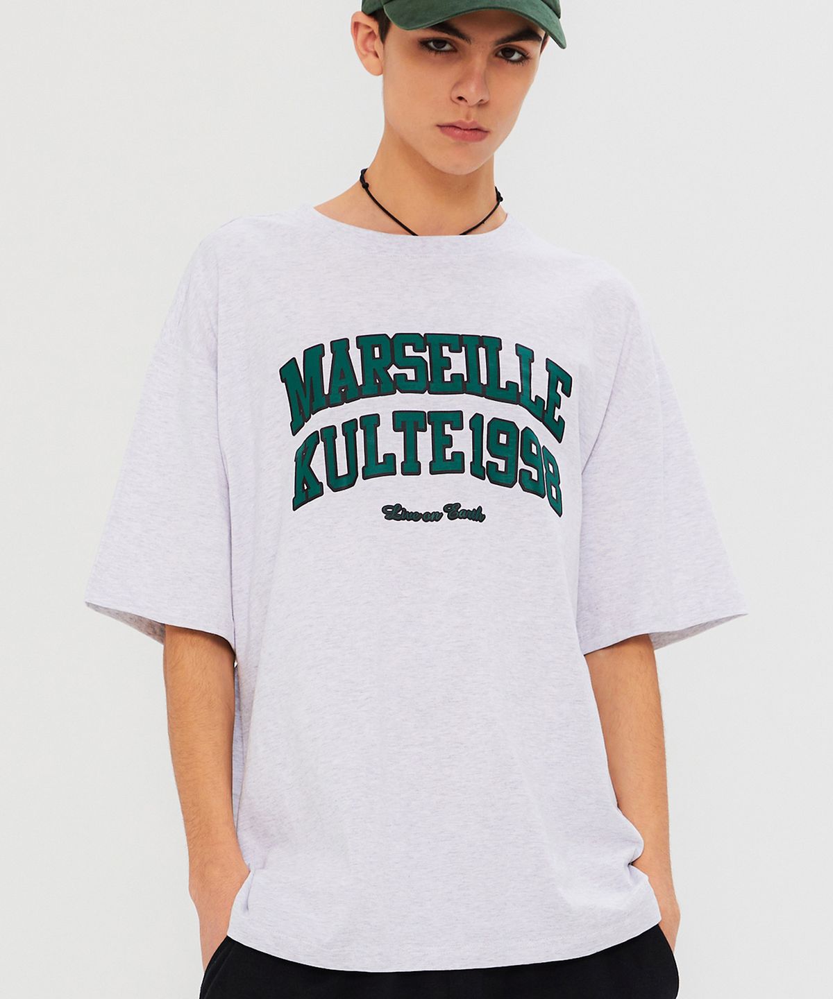 쿨트(KULTE) DOUBLE ARCH T-SHIRT L.MELANGE