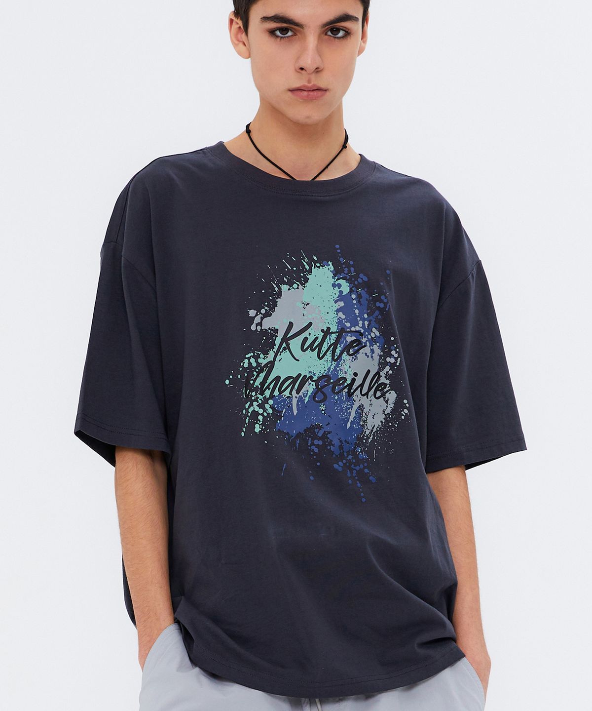쿨트(KULTE) SPRAY PAINT T-SHIRT GREY