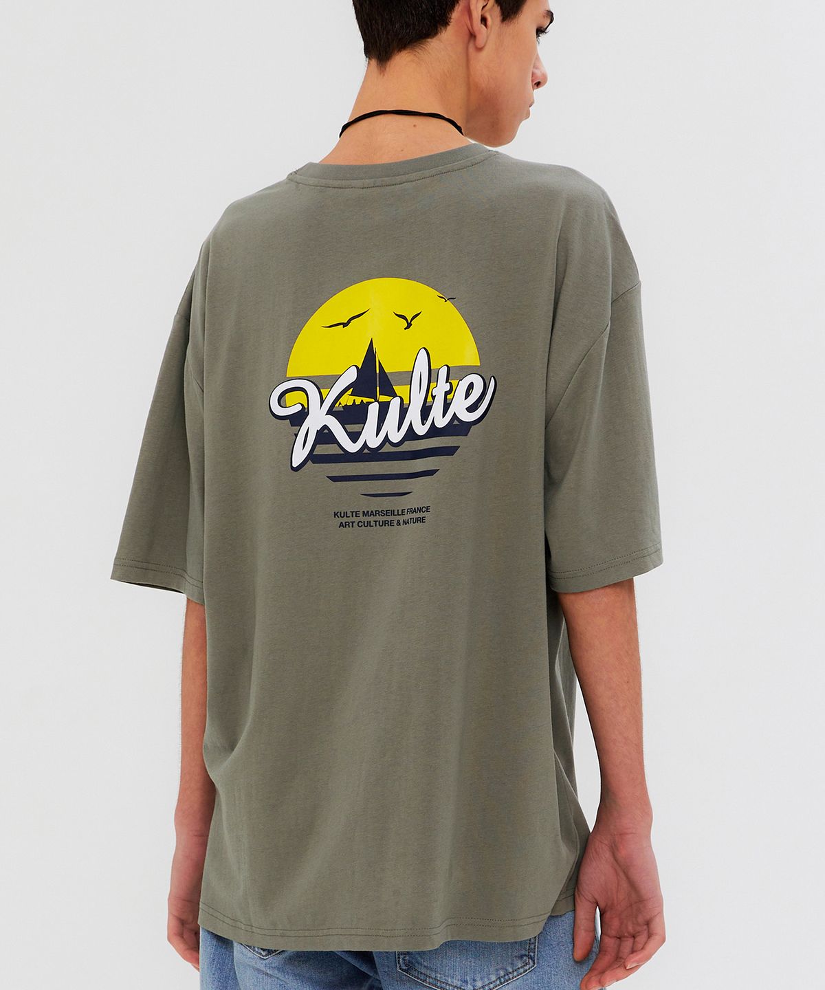 쿨트(KULTE) SUNSET T-SHIRT L.KHAKI
