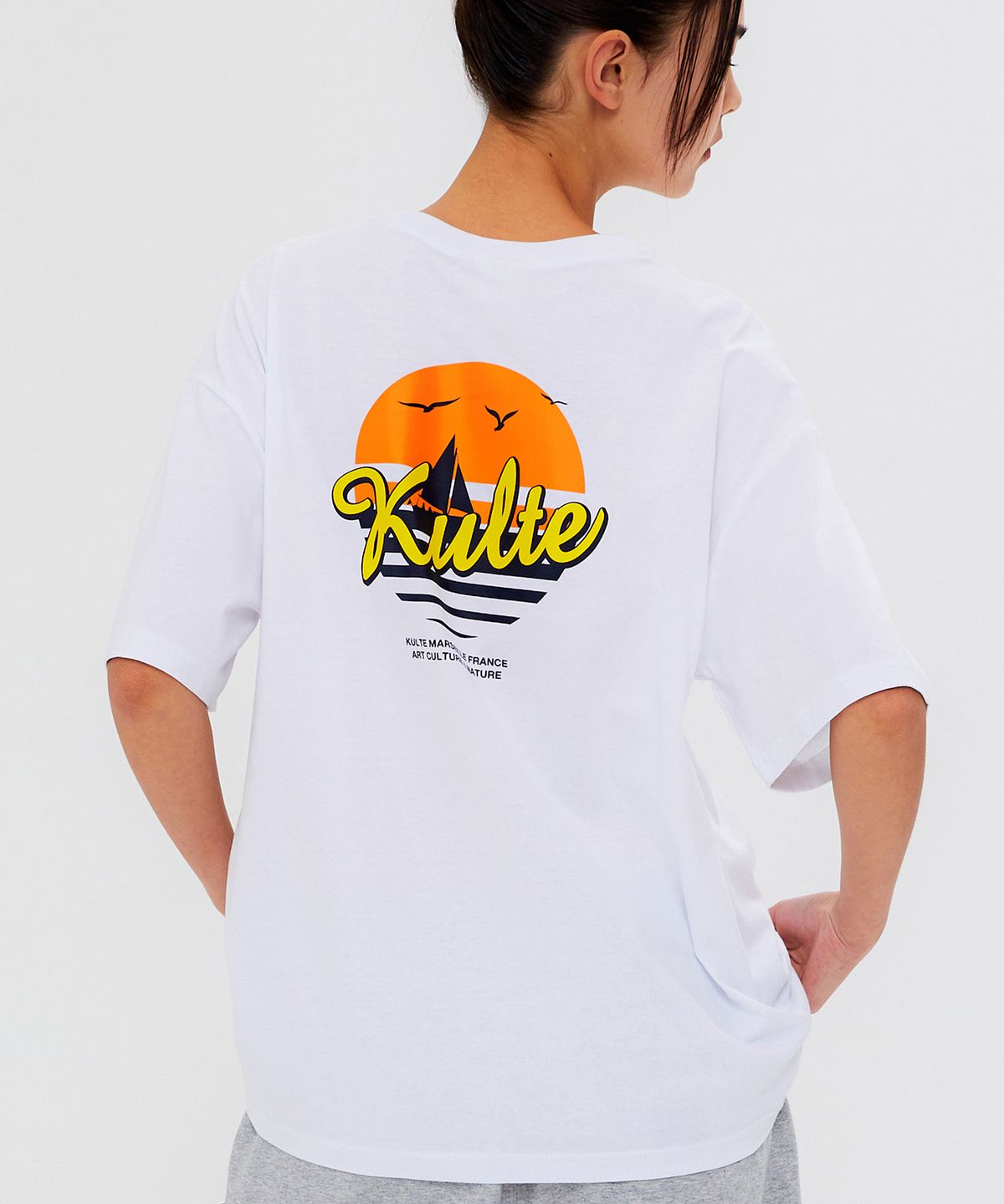 쿨트(KULTE) SUNSET T-SHIRT WHITE