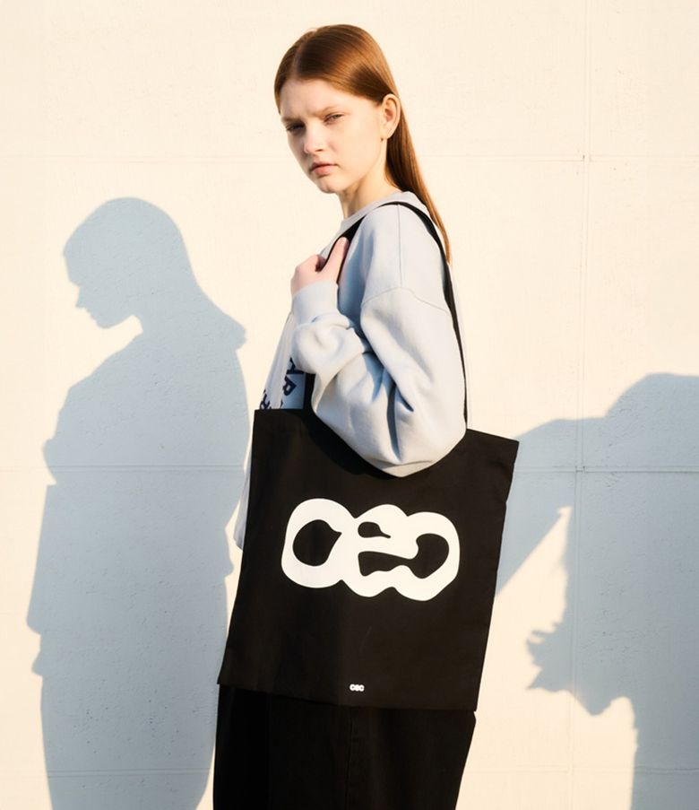CEC GRAPHIC LOGO COTTON BAG(BLACK)