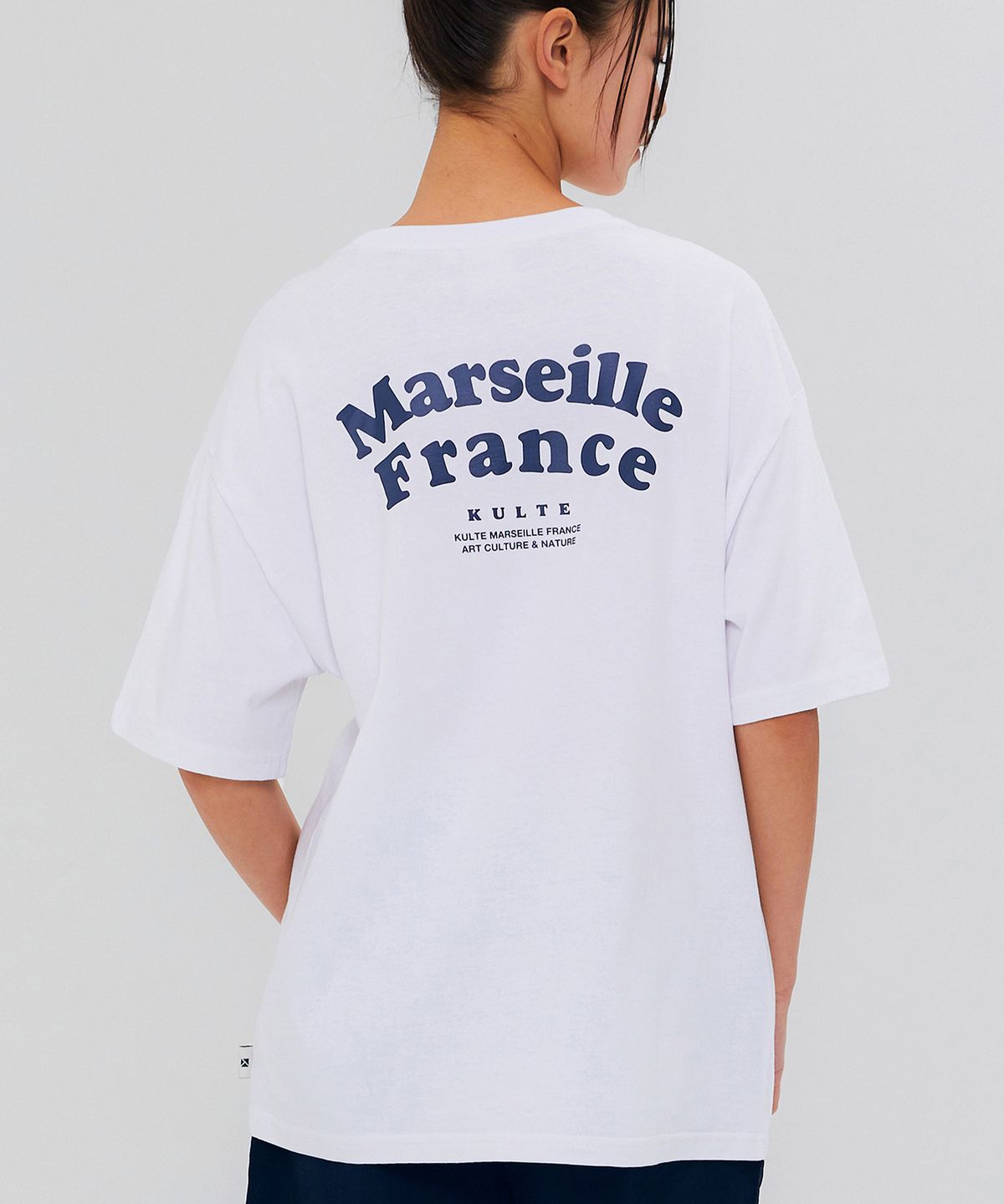 쿨트(KULTE) DOUBLE COLLEGE T-SHIRT WHITE