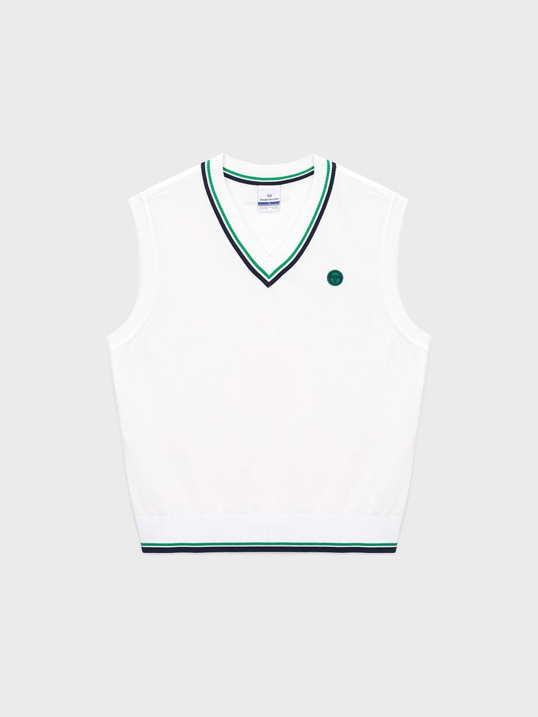 M 프레피 스웨터 베스트 (White)