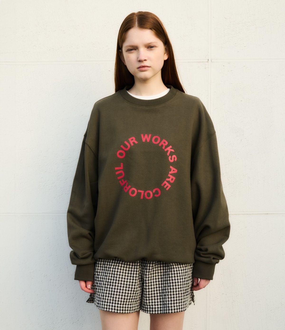 챈스챈스(CHANCECHANCE) CIRCLE LOGO SWEATSHIRT(KHAKI)