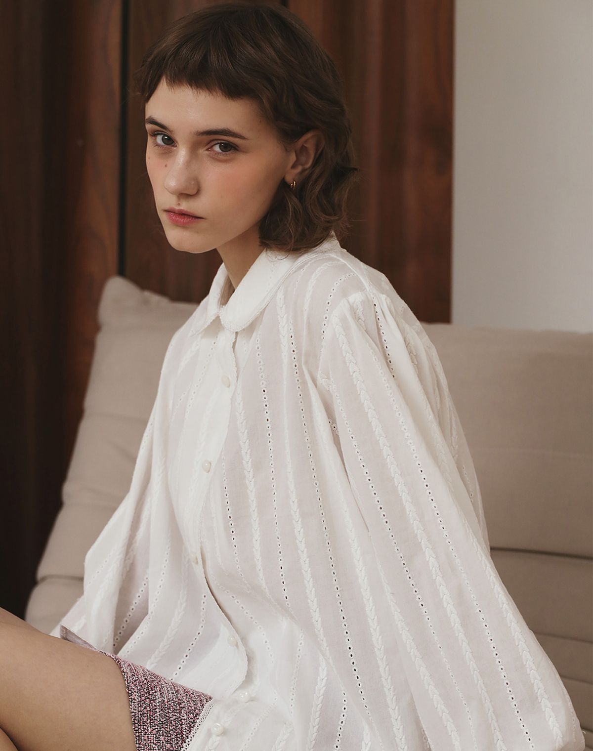 지에마르(GIEMAR) LACE SHIRT