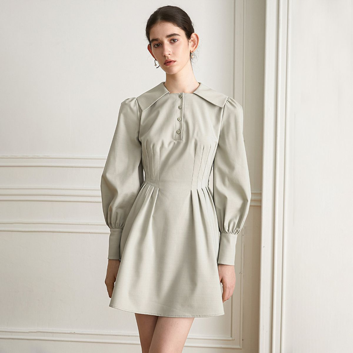 와이와이아이엠(YYIAM) YY_Shirt collar cruise dress