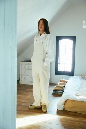 피그먼트 워싱 슬럽 코튼 오버롤 (내추럴)