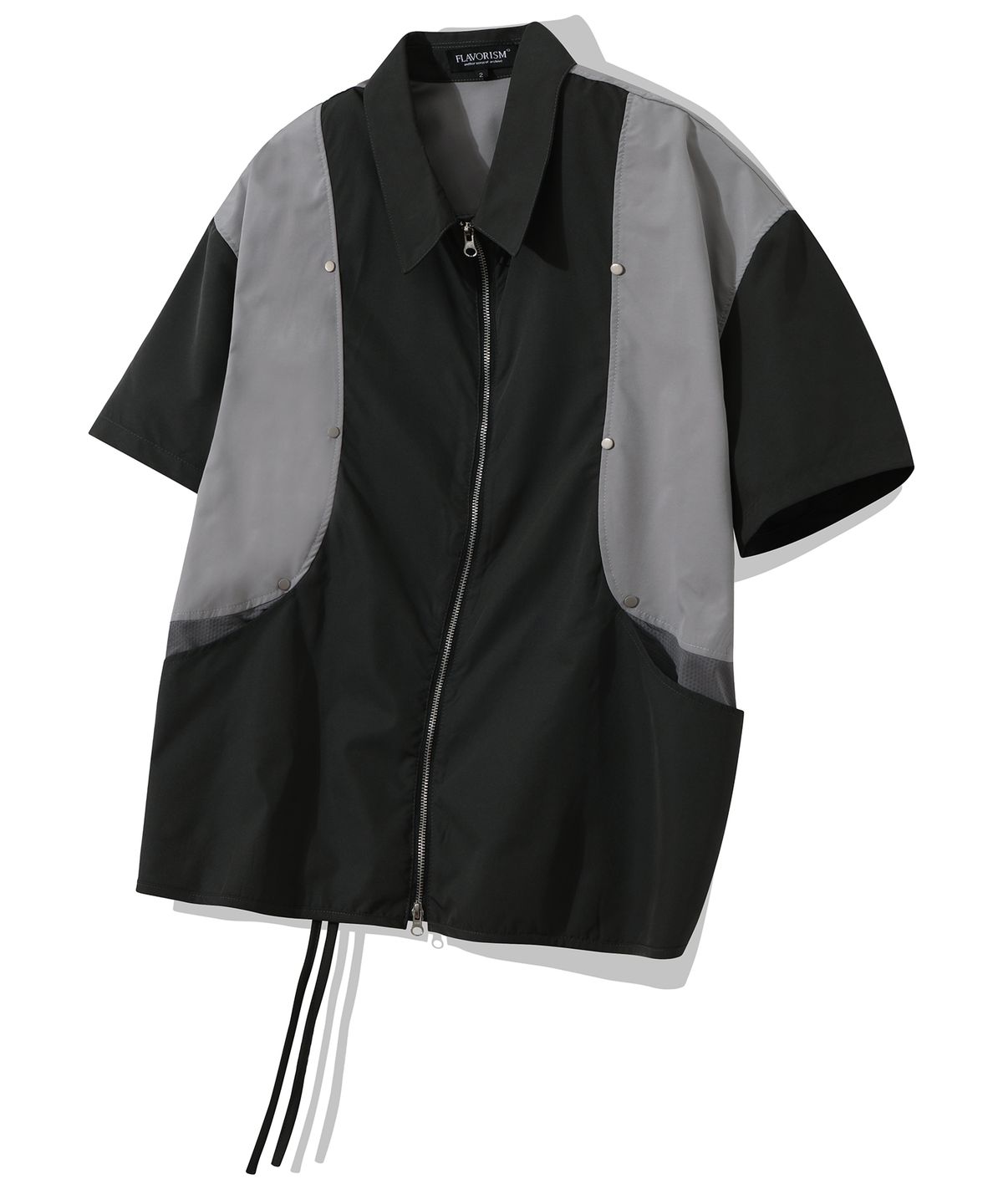 플레이버리즘(FLAVORISM) CURVED POCKET ZIP-UP SHIRT (TO0019-1)
