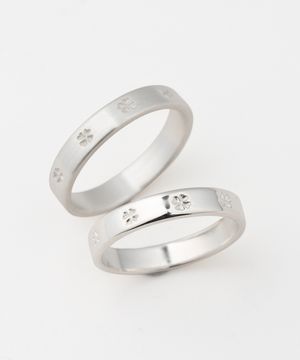 Clover simple rail ring W (925 silver)