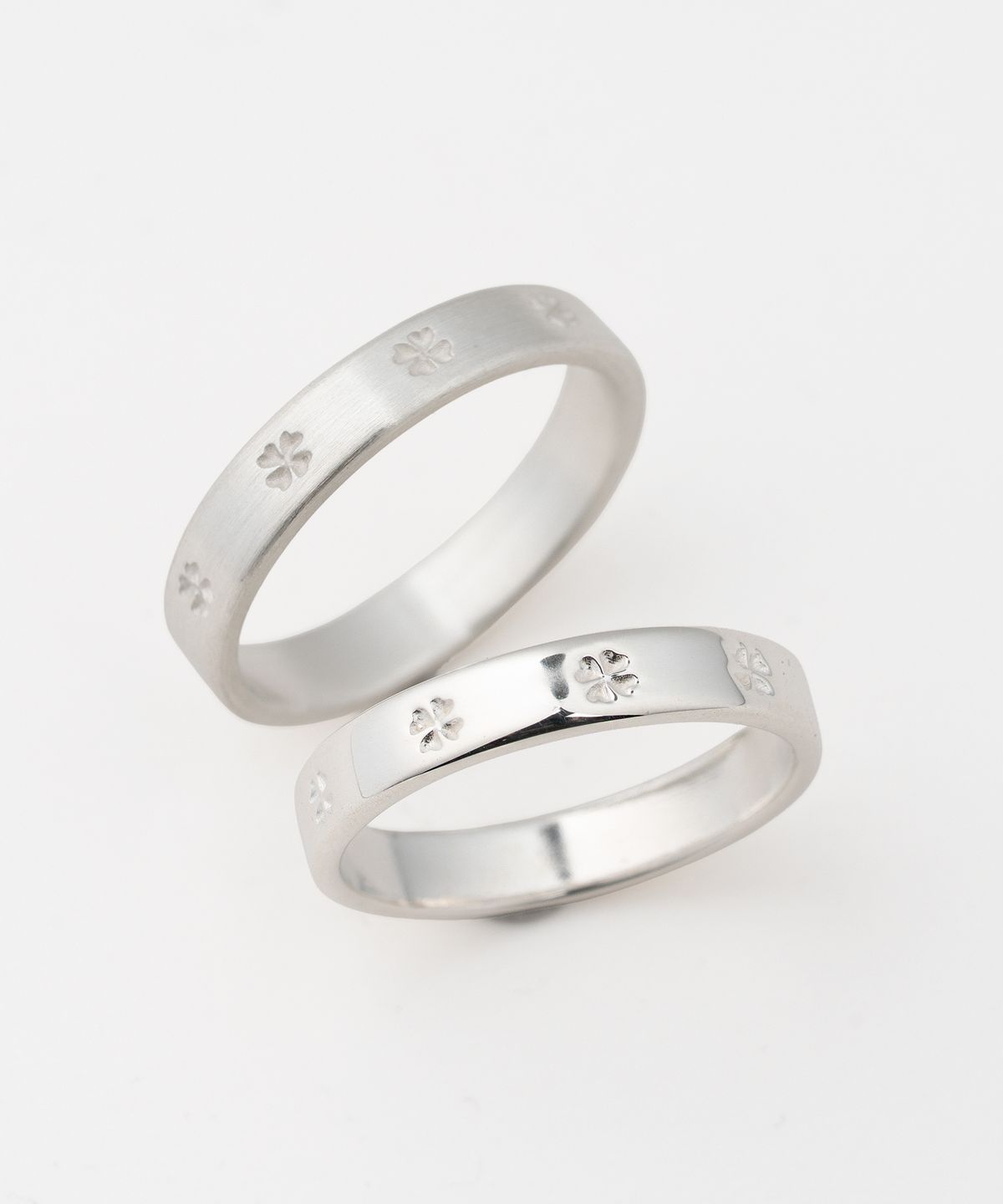 그레이노이즈(GRAYNOISE) Clover simple rail ring W (925 silver)