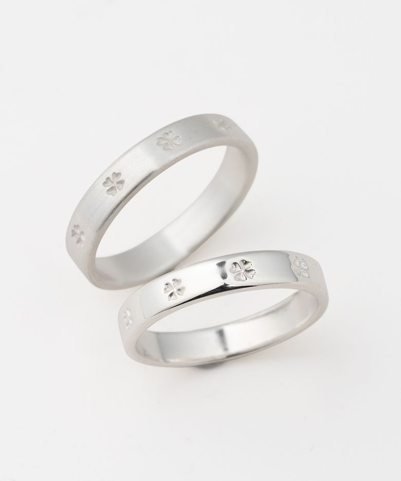 Clover simple rail ring W (925 silver)