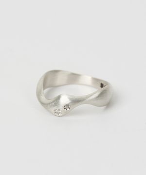Clover wave ring W (925 silver)