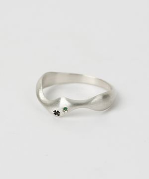 Clover wave ring GR (925 silver)