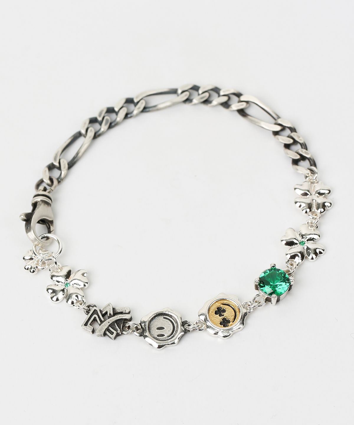 그레이노이즈(GRAYNOISE) Clover smile cubic bracelet (925 silver)
