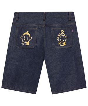 [PAT&MAT][논페이드] 데님 반바지 - 딥블루