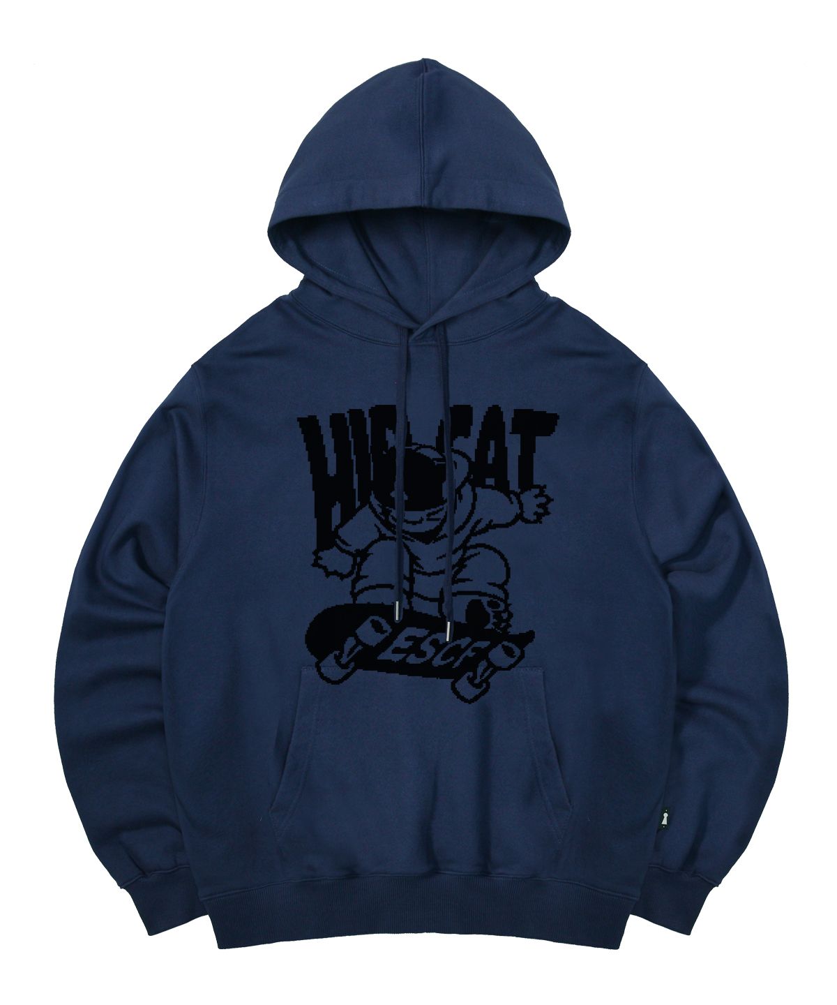 이스케이프프롬(ESCAPEFROM) 힙 캣 스케이트보드 프린트 후드티 딥블루