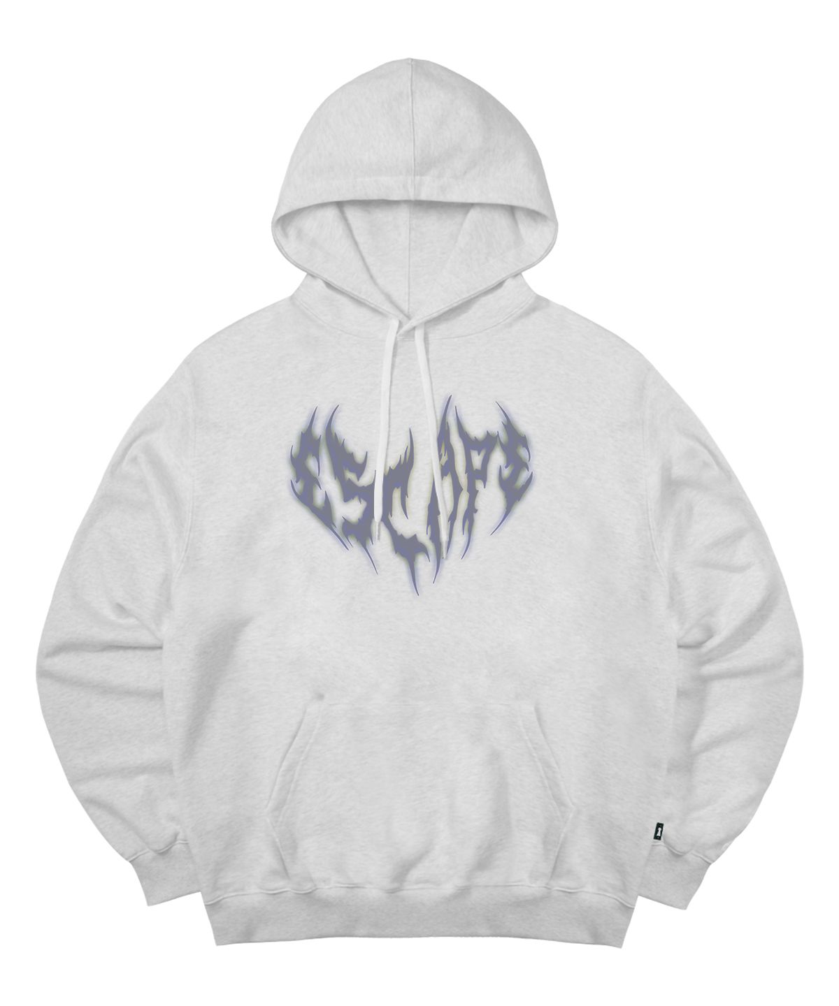 이스케이프프롬(ESCAPEFROM) THORN LOGO 프린트 후드티 화이트 멜란지