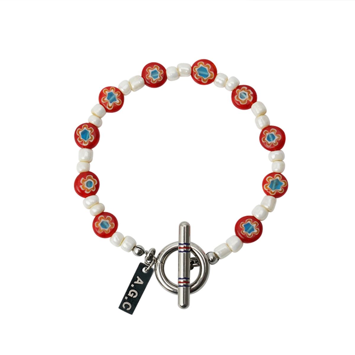 어센틱모즈(AUTHENTICMODS) AnTi poP beads bracelet(red)
