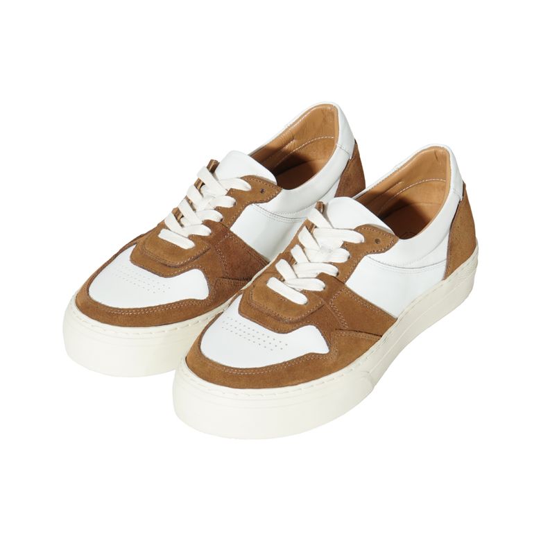 Chester Retro Sneakers in Calfsuede Medium Curry