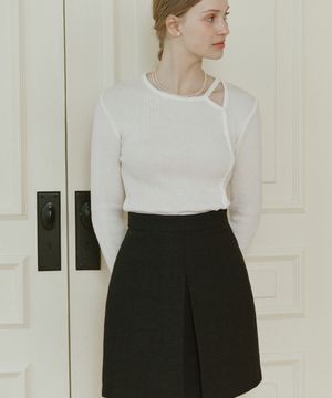 Anna Tweed Mini Skirt - Black