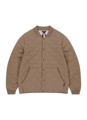 OG 웨이브 퀼팅 라이트 패딩 자켓-카멜