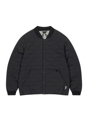 OG 웨이브 퀼팅 라이트 패딩 자켓-블랙