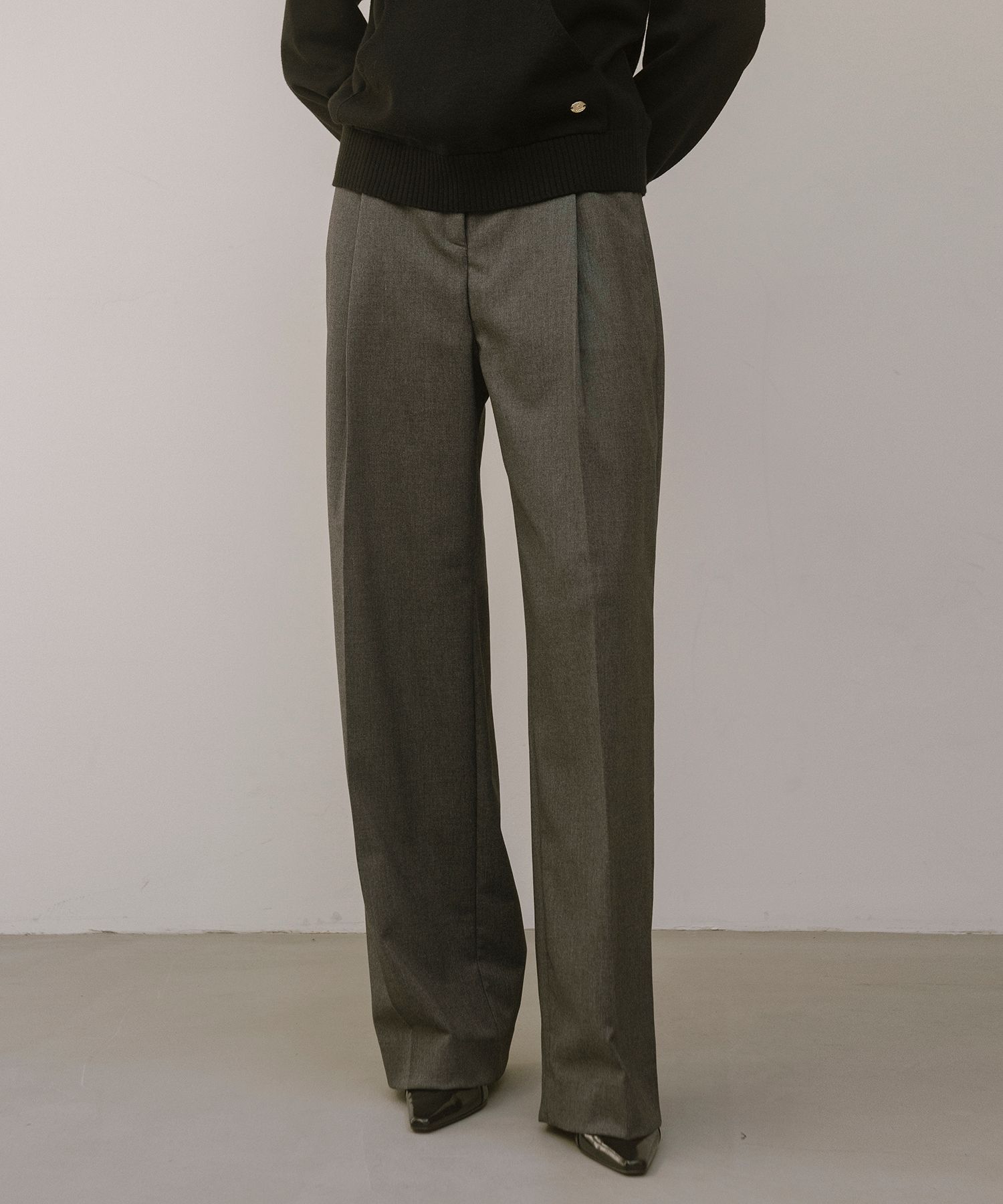 パンツ Siyazu SIPT7112 One-Tuck New Wide Slacks_Black MUSINSA | SIYAZU SIPT7112 One Tuck New Wide Slacks_Charcoal
