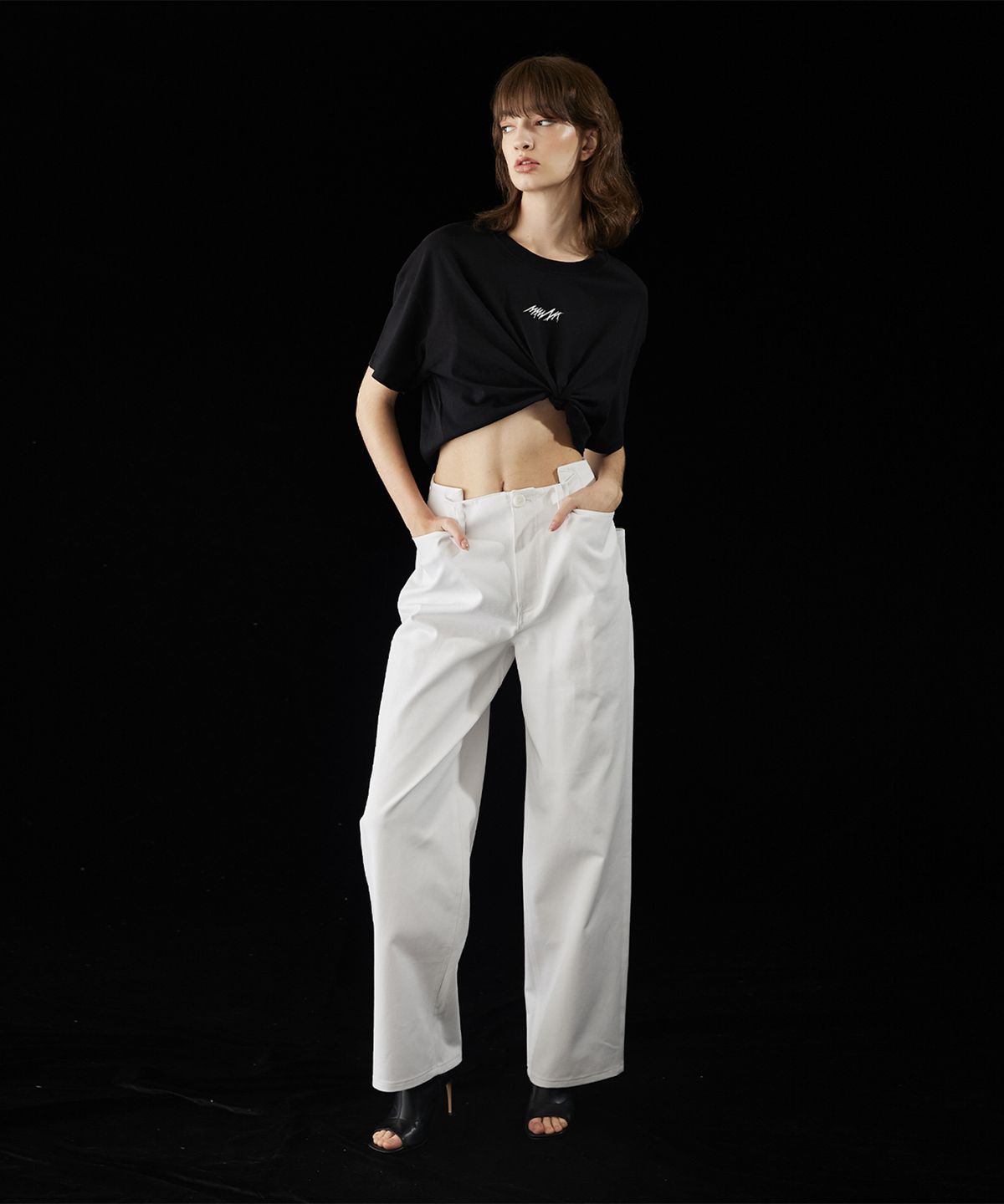 므아므(MMAM) Pin tuck wide denim pants