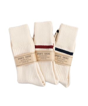 ST SPORT SOCKS 3PACK (ivory/red/navy)