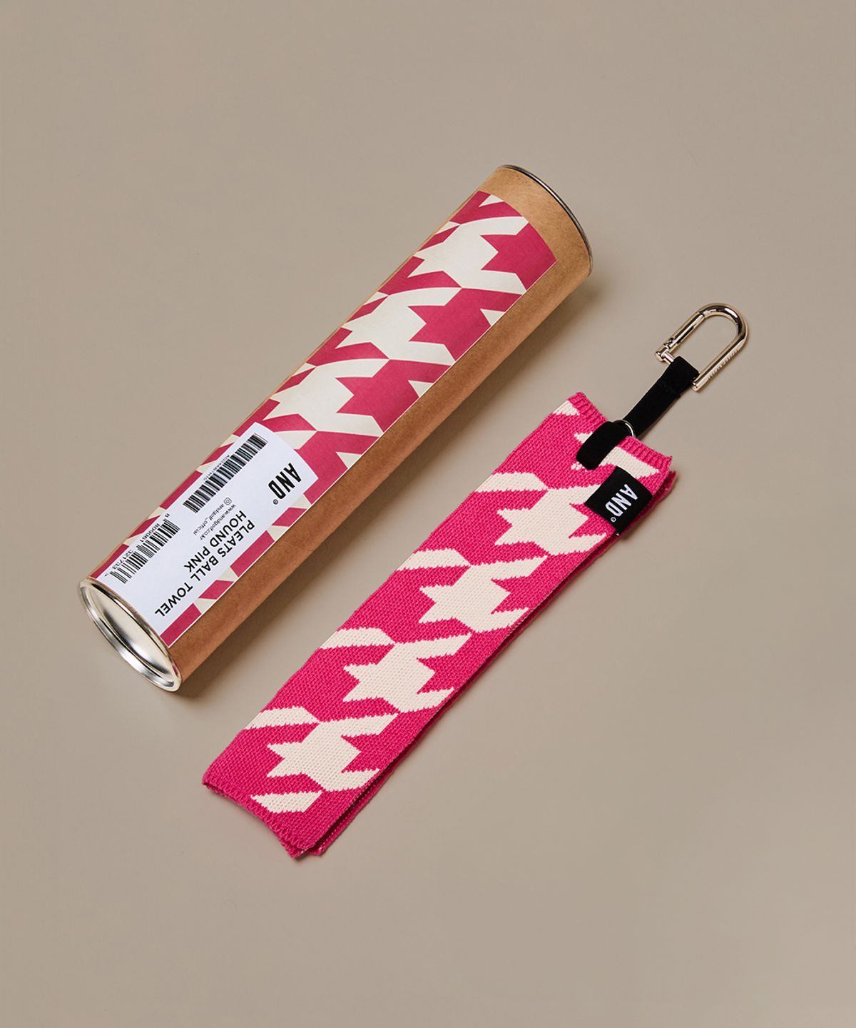 앤드 골프(AND GOLF) Pleats Ball Towel Hound Pink