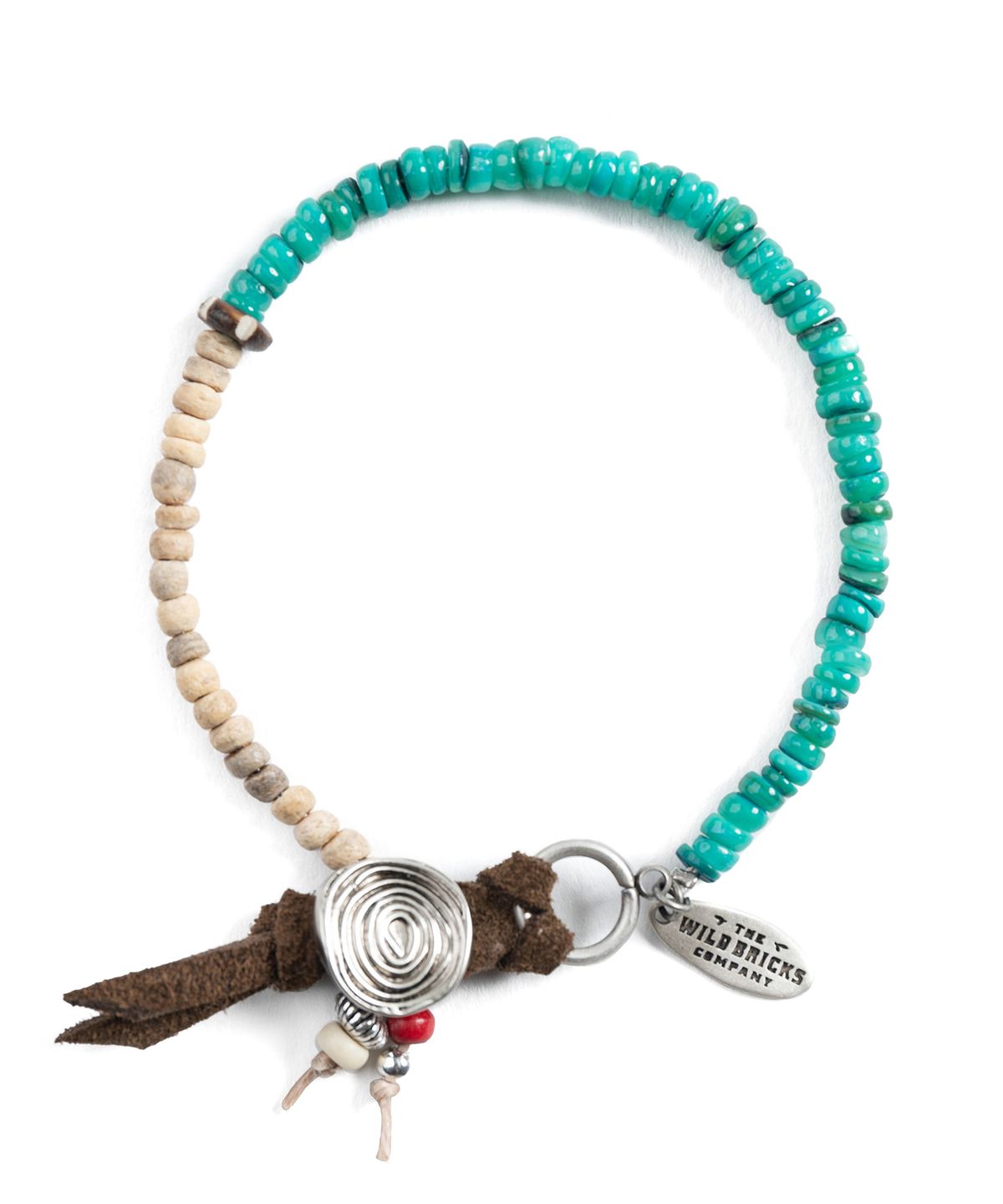 와일드 브릭스(WILD BRICKS) MB ETHNIC BRACELET (aqua&beige)