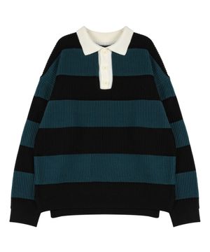 볼드 럭비 하찌니트[블랙]