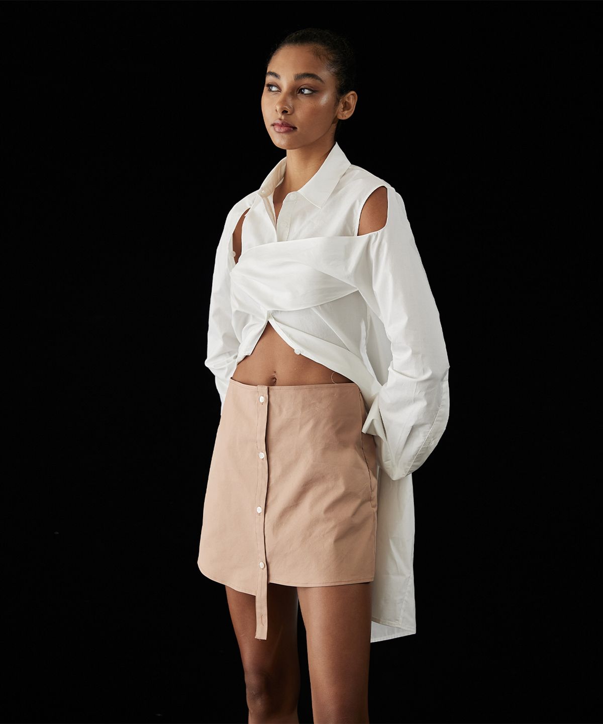 므아므(MMAM) Shirt detail short skirt pants