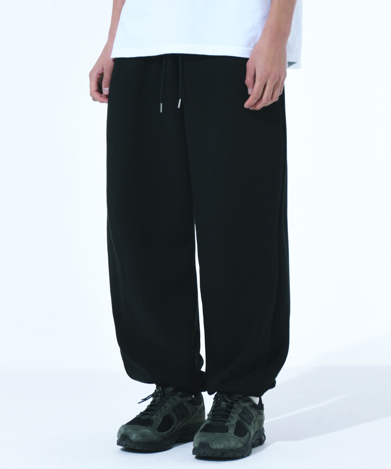 S dot sweat wide pants black S. Dot Sweat Wide Pants