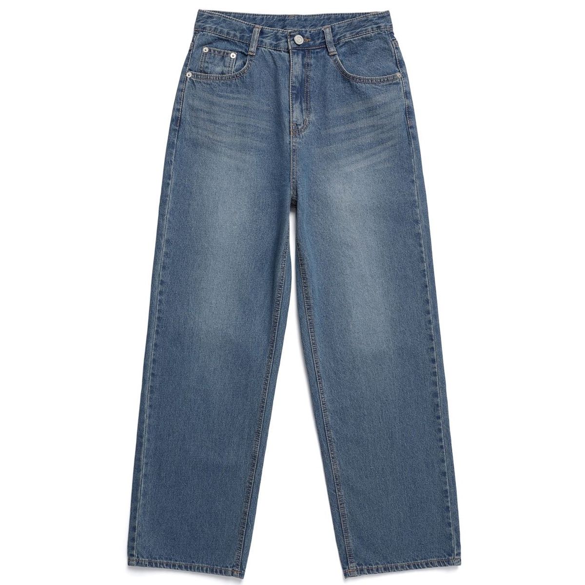 바쥬비쥬(BAJOO BIJOO) [W]10S COTTON SEMI WIDE DENIM PANTS [BLUE]