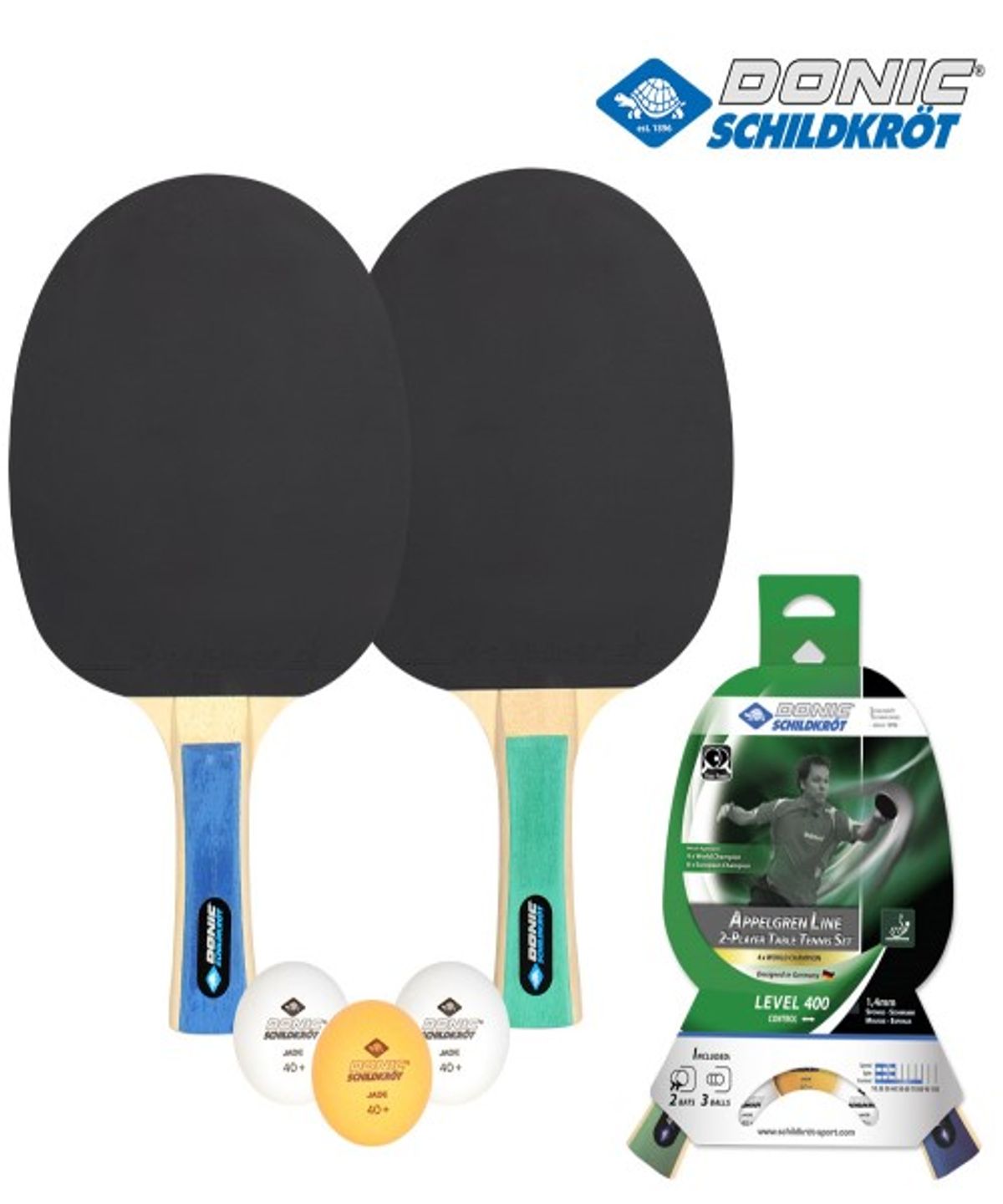 도닉(DONIC) 탁구세트 2 Player SetAPPELGREN 400 788464