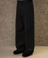 원턱 와이드 코튼 팬츠[블랙]