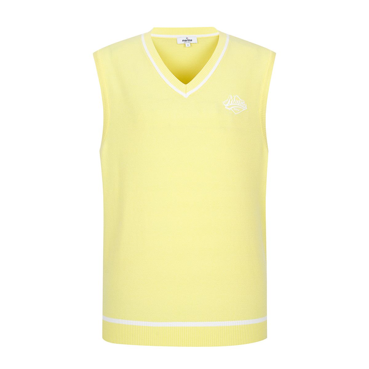마틴골프(MARTINE GOLF) Pique V Neck Vest_Yellow (Men)