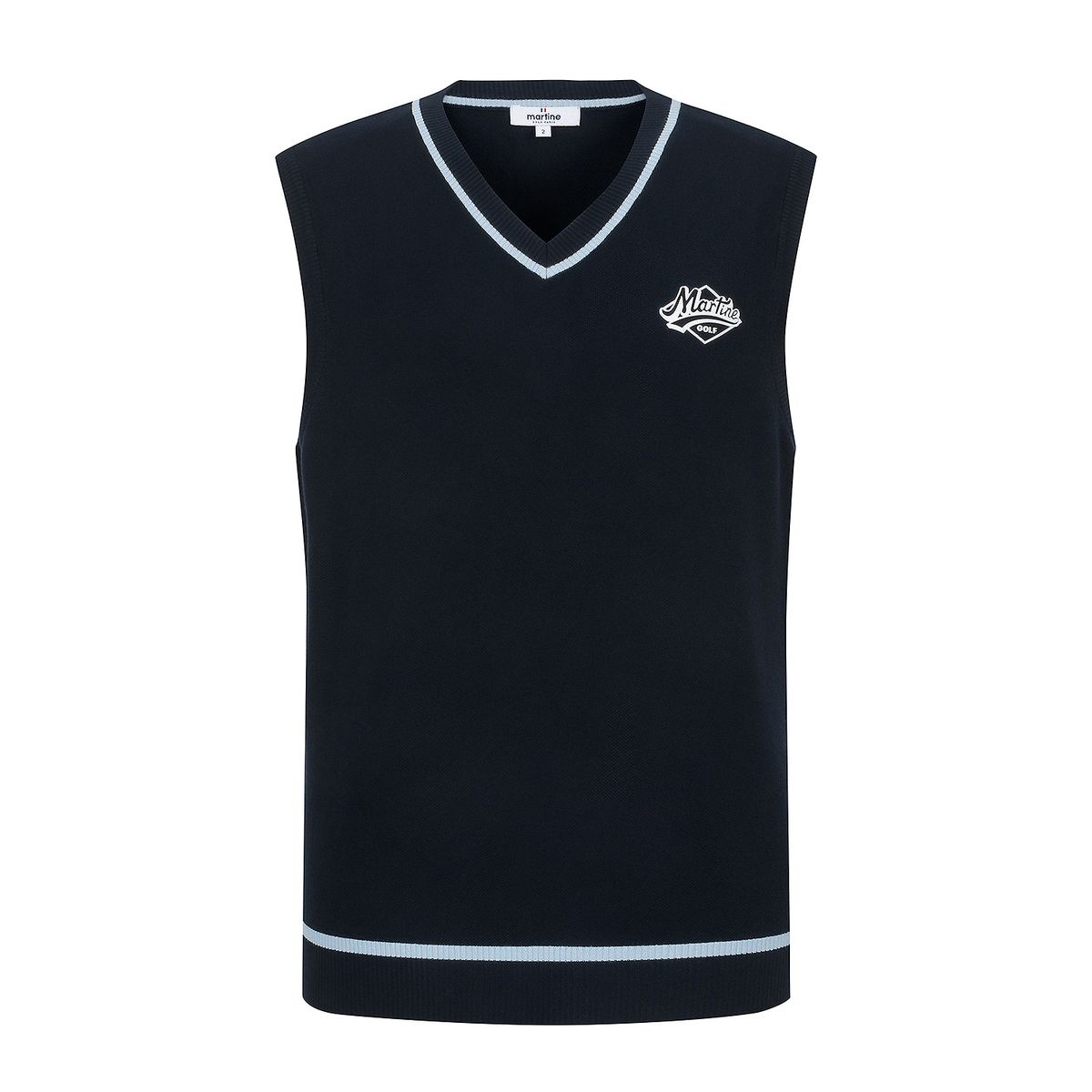 마틴골프(MARTINE GOLF) Pique V Neck Vest_Navy (Men)