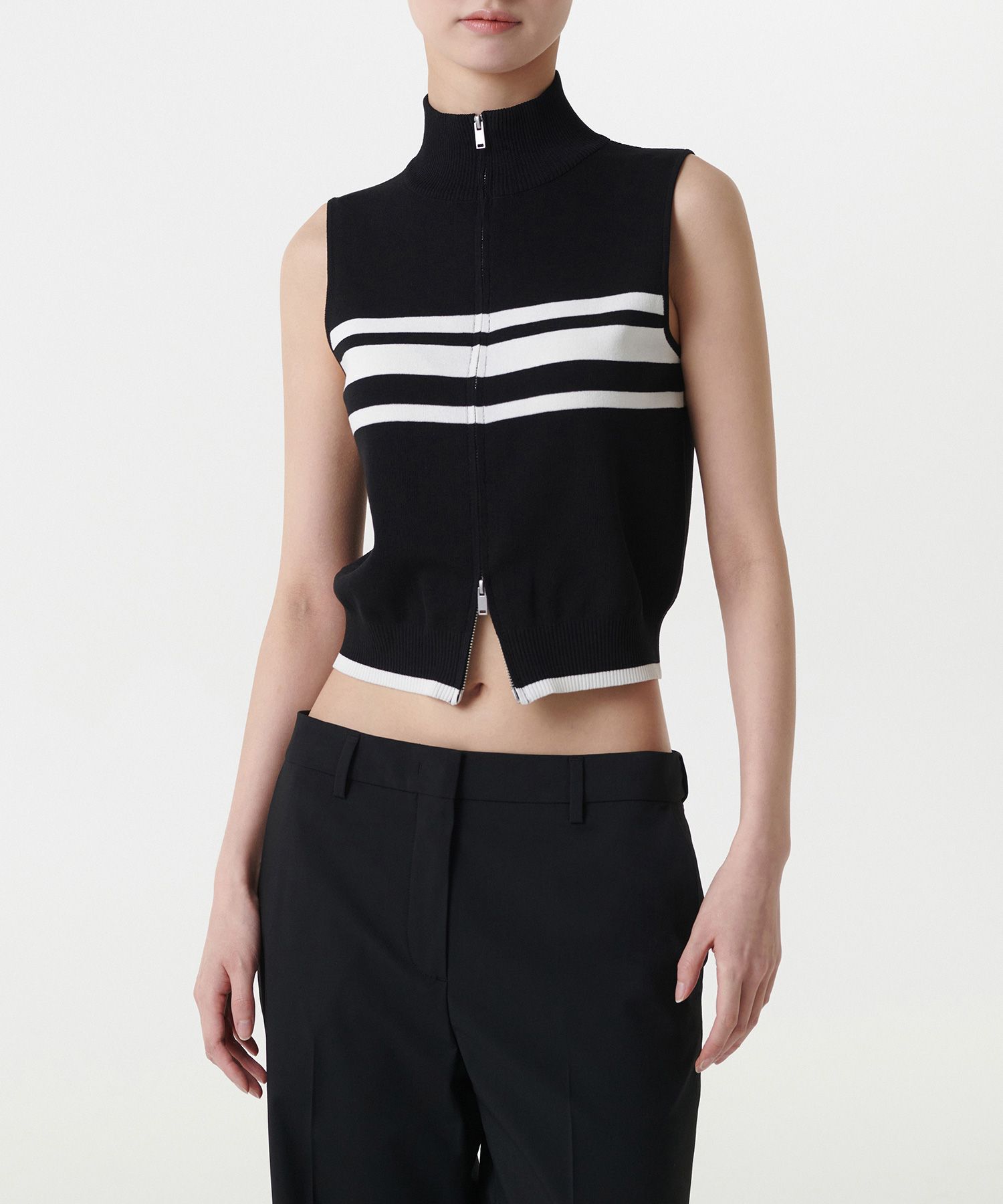 MUSINSA MUSINSA STANDARD WOMAN Women's Track Knit Zip-Up Vest