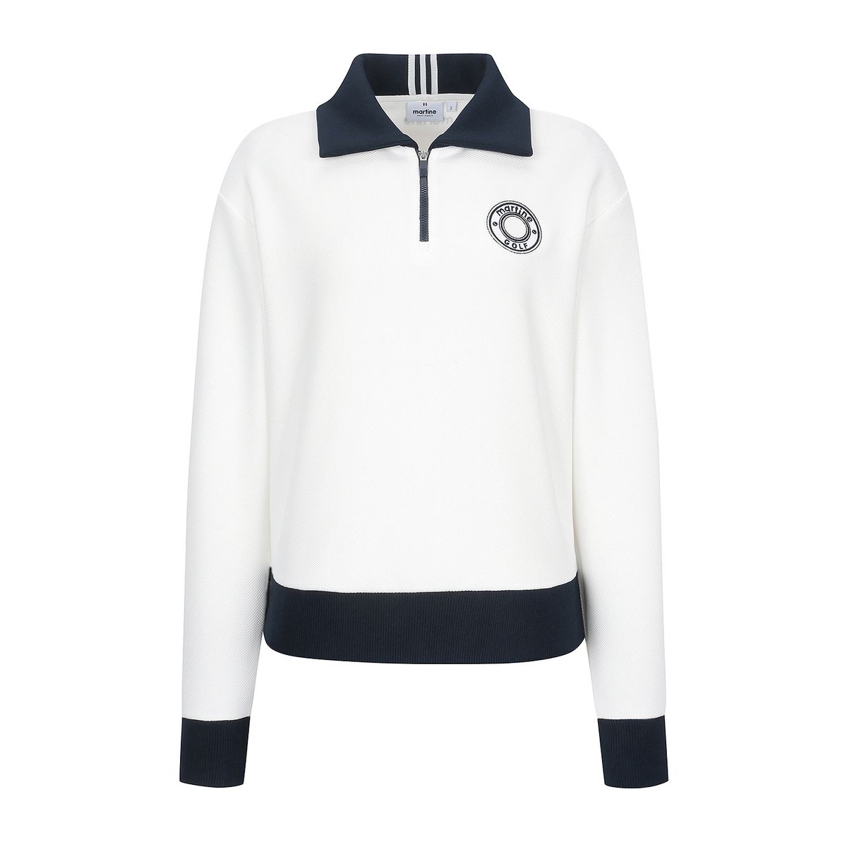 마틴골프(MARTINE GOLF) Knit Collar Half Zip-up Shirts_O/White