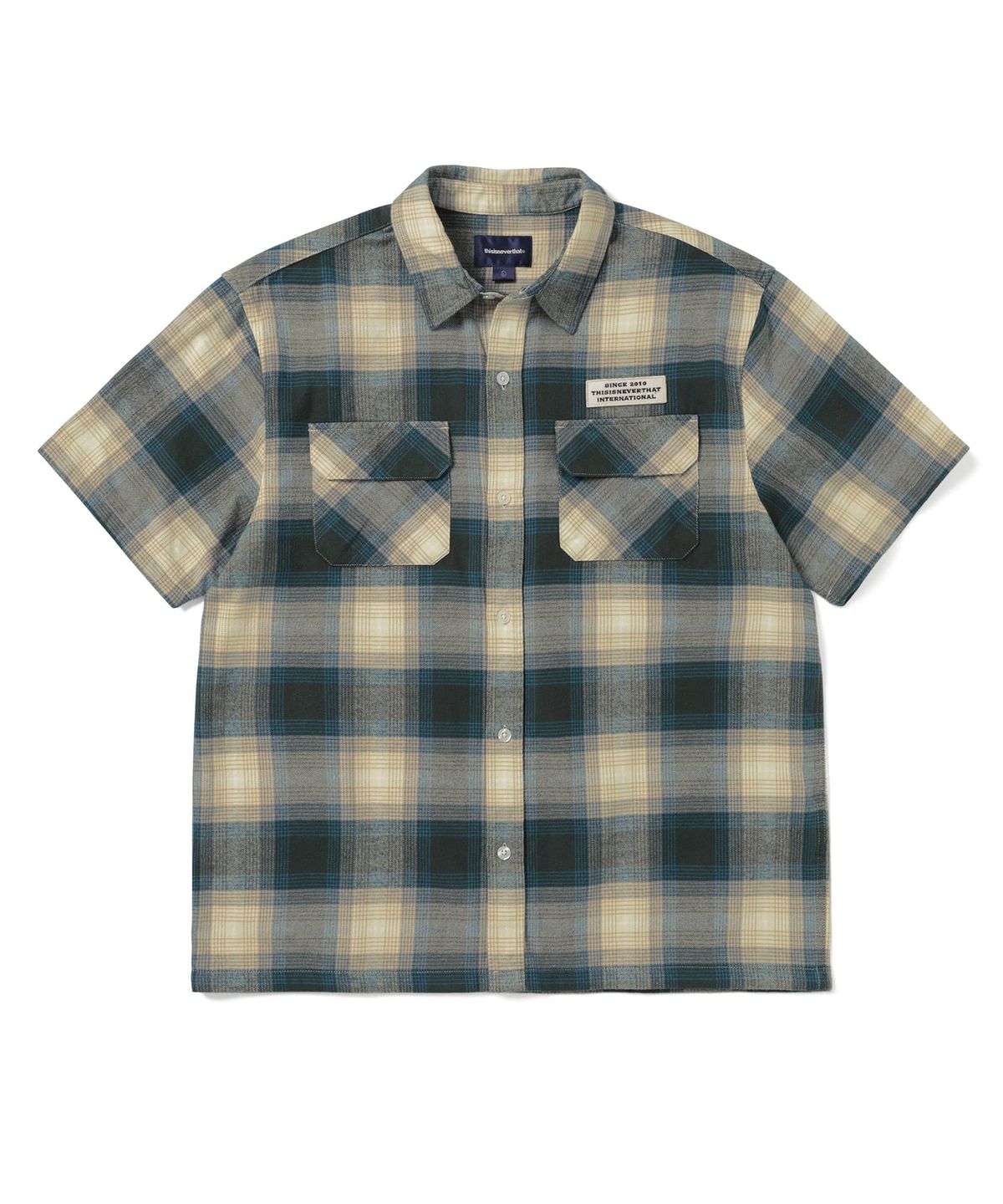 디스이즈네버댓(THISISNEVERTHAT) Ombre Check S/S Shirt Brown