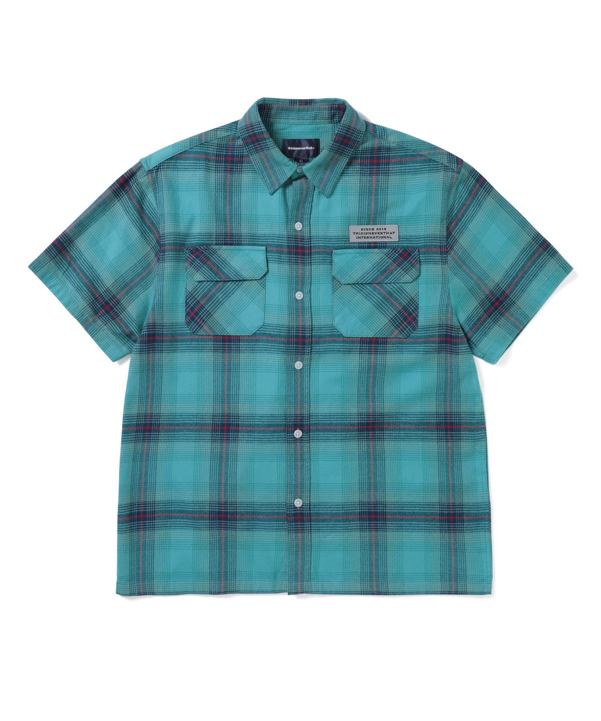 디스이즈네버댓(THISISNEVERTHAT) Ombre Check S/S Shirt Green